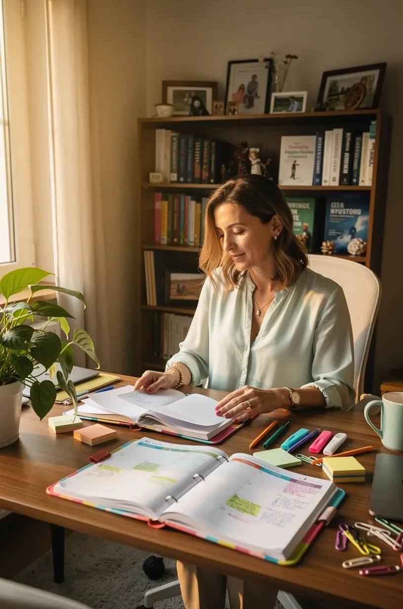 Laptop és jegyzetfüzet egy otthoni környezetben, ahol pénzügyi stratégiát dolgoznak ki.